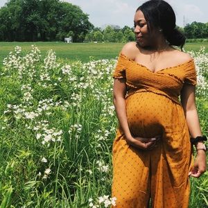 Francescas yellow floral cropped romper